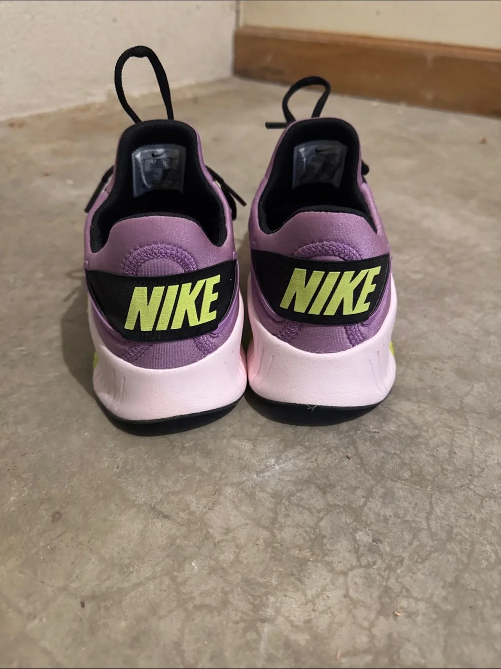 Nike Purple and Lime Green Lightweight Sneakers
